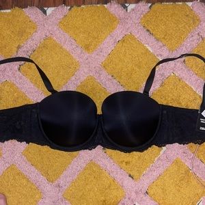 Torrid black lace multi way bra 38 F